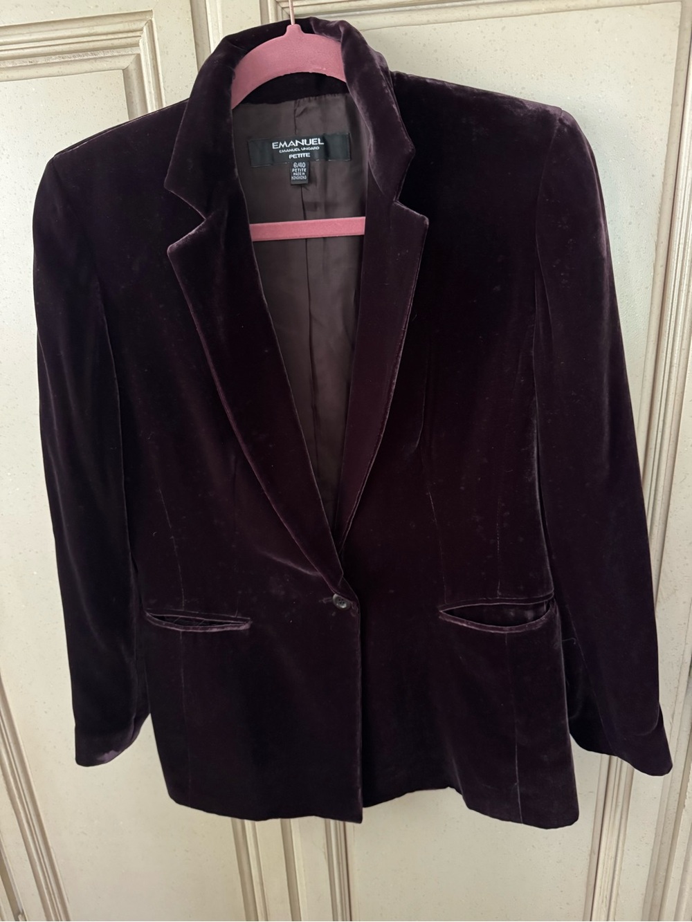 Velvet Blazer Jacket in Deep brown